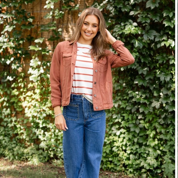 Title: Thread & Supply Jackie Jacket in Rustic Brown L ✨ NWT - Picture 6 of 6